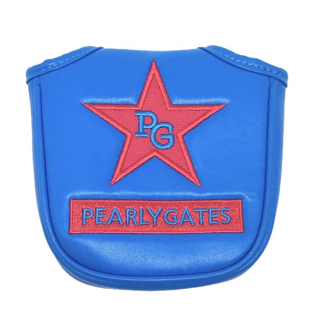 【新品】パーリーゲイツ パターカバー ライトブルー×ピンク マレット型 マグネット式  ゴルフ PEARLY GATES