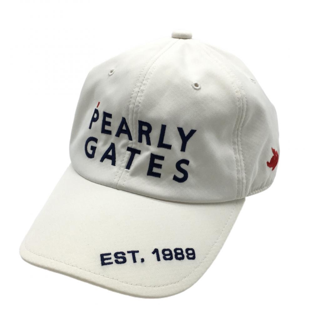 パーリーゲイツ キャップ 白×ネイビー フライングラビット  FR ゴルフウェア PEARLY GATES 画像