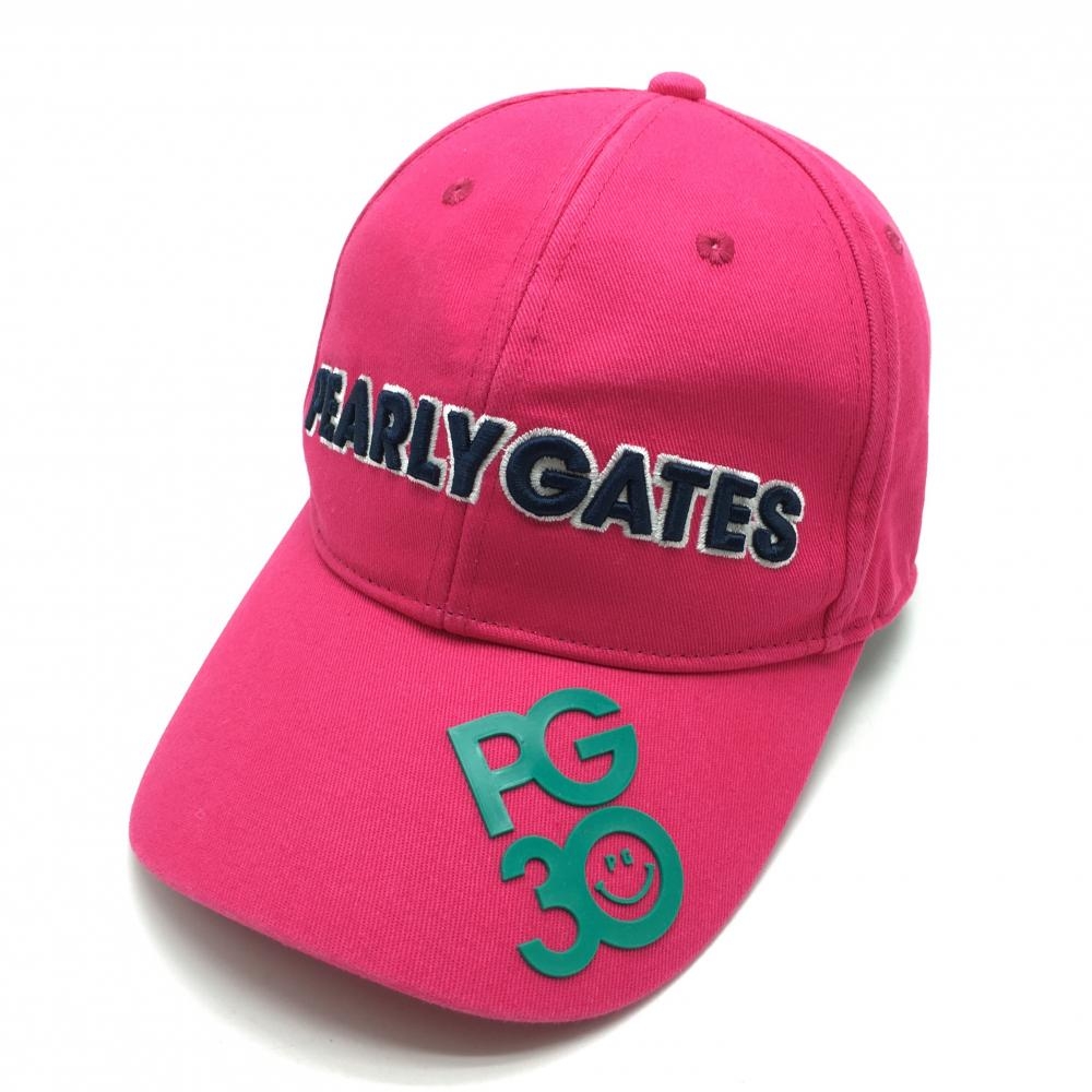 パーリーゲイツ キャップ ピンク 立体ロゴ シリコンロゴ 汗取りパッド付 30周年 FR  ゴルフウェア PEARLY GATES