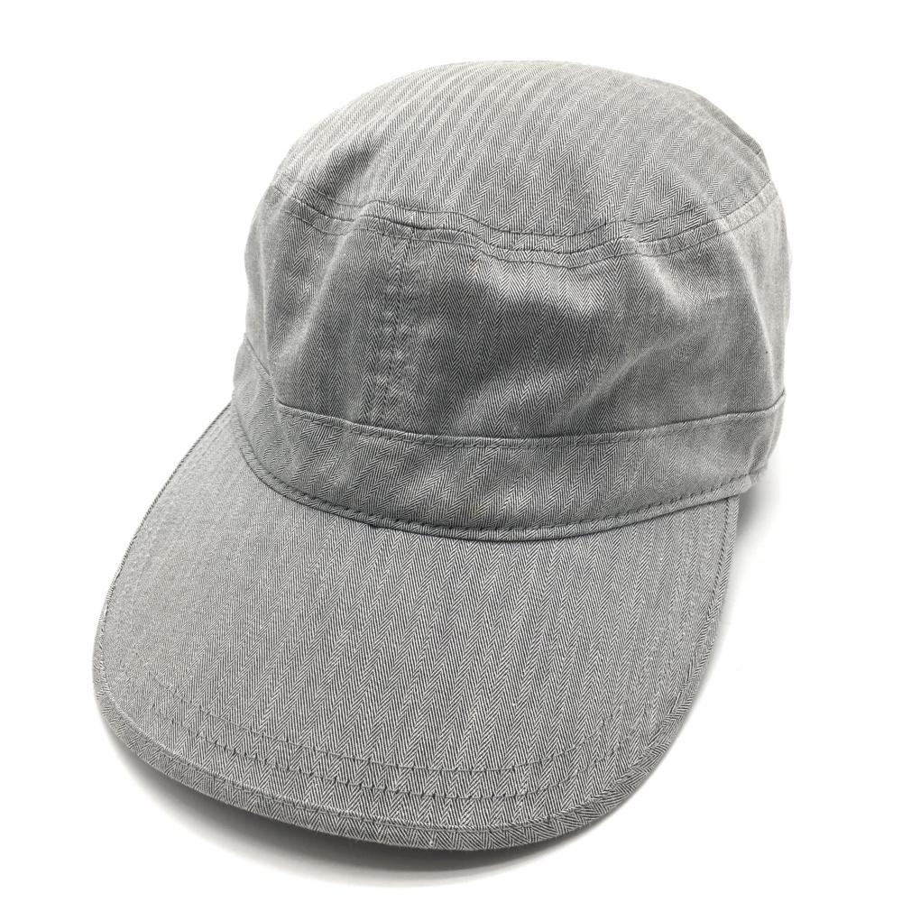 【美品】パーリーゲイツ ワークキャップ グレー ヘリンボーン M  ゴルフウェア PEARLY GATES