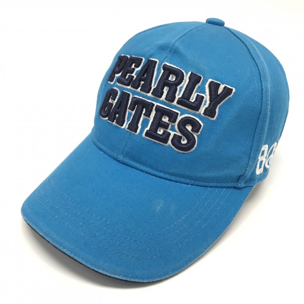 パーリーゲイツ キャップ ブルー×ネイビー ロゴ刺しゅう FR   ゴルフウェア PEARLY GATES