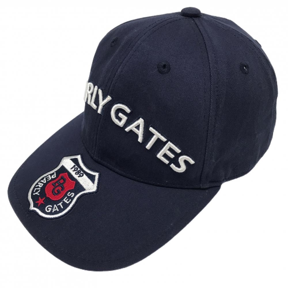 パーリーゲイツ キャップ ネイビー×白 立体ロゴ刺しゅう FR   ゴルフウェア PEARLY GATES