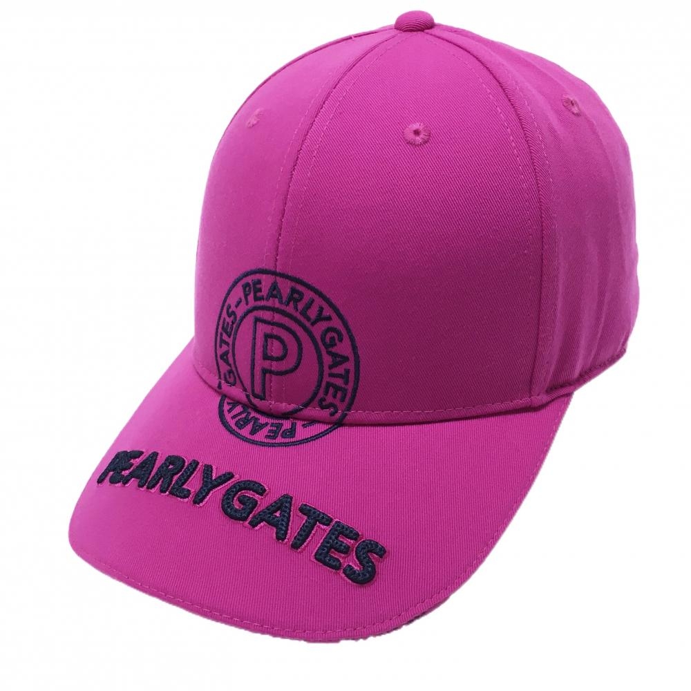 【新品】パーリーゲイツ キャップ パープル×ネイビー ロゴ刺しゅう FR   ゴルフウェア PEARLY GATES