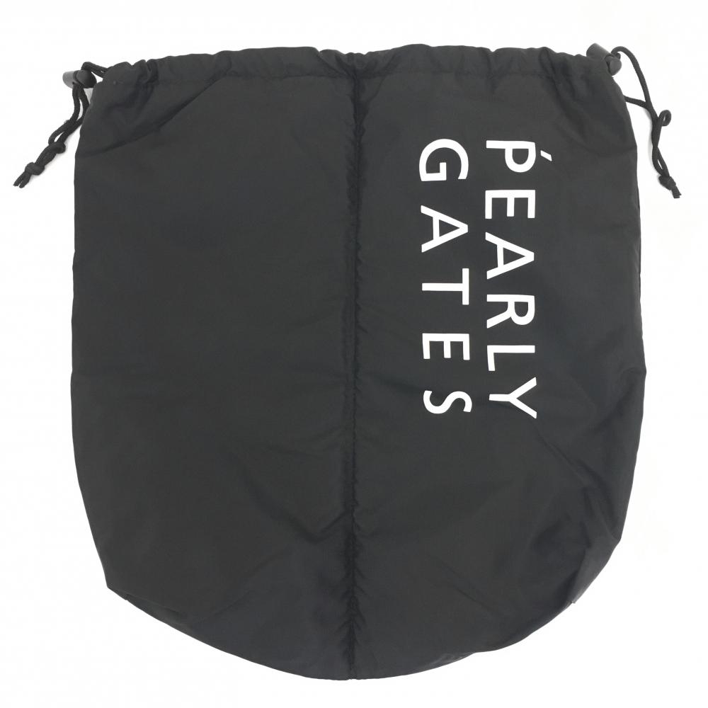 パーリーゲイツ シューズケース 黒×白 ロゴプリントゴルフ PEARLY GATES