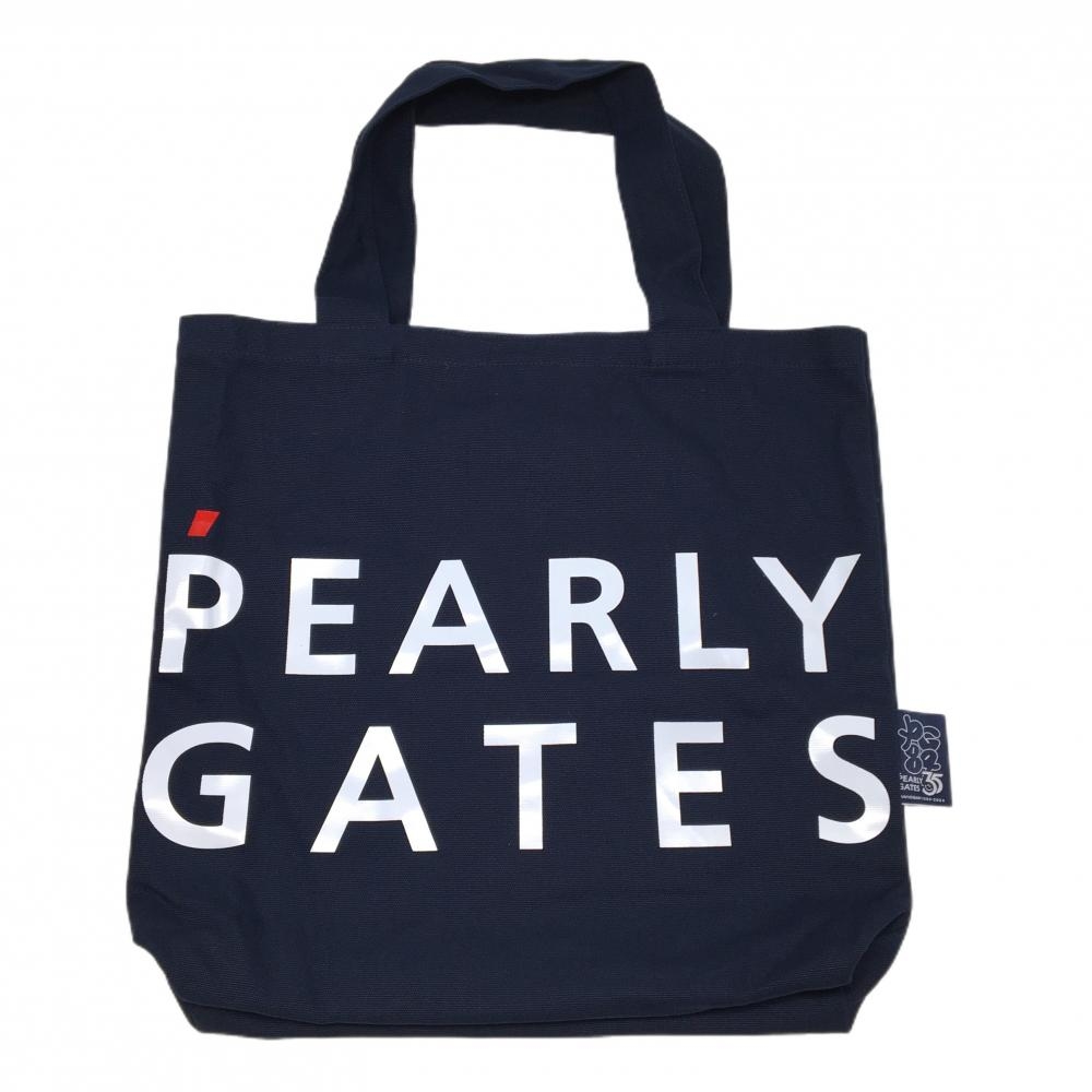 【未使用品】パーリーゲイツ トートバッグ ネイビー×白 ノベルティ 35周年 ゴルフ PEARLY GATES