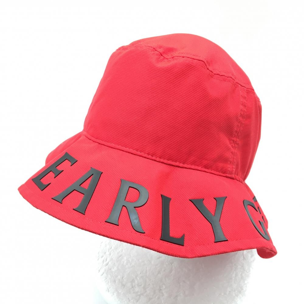 【美品】パーリーゲイツ ハット レッド×黒 ロゴ  FR  ゴルフウェア PEARLY GATES