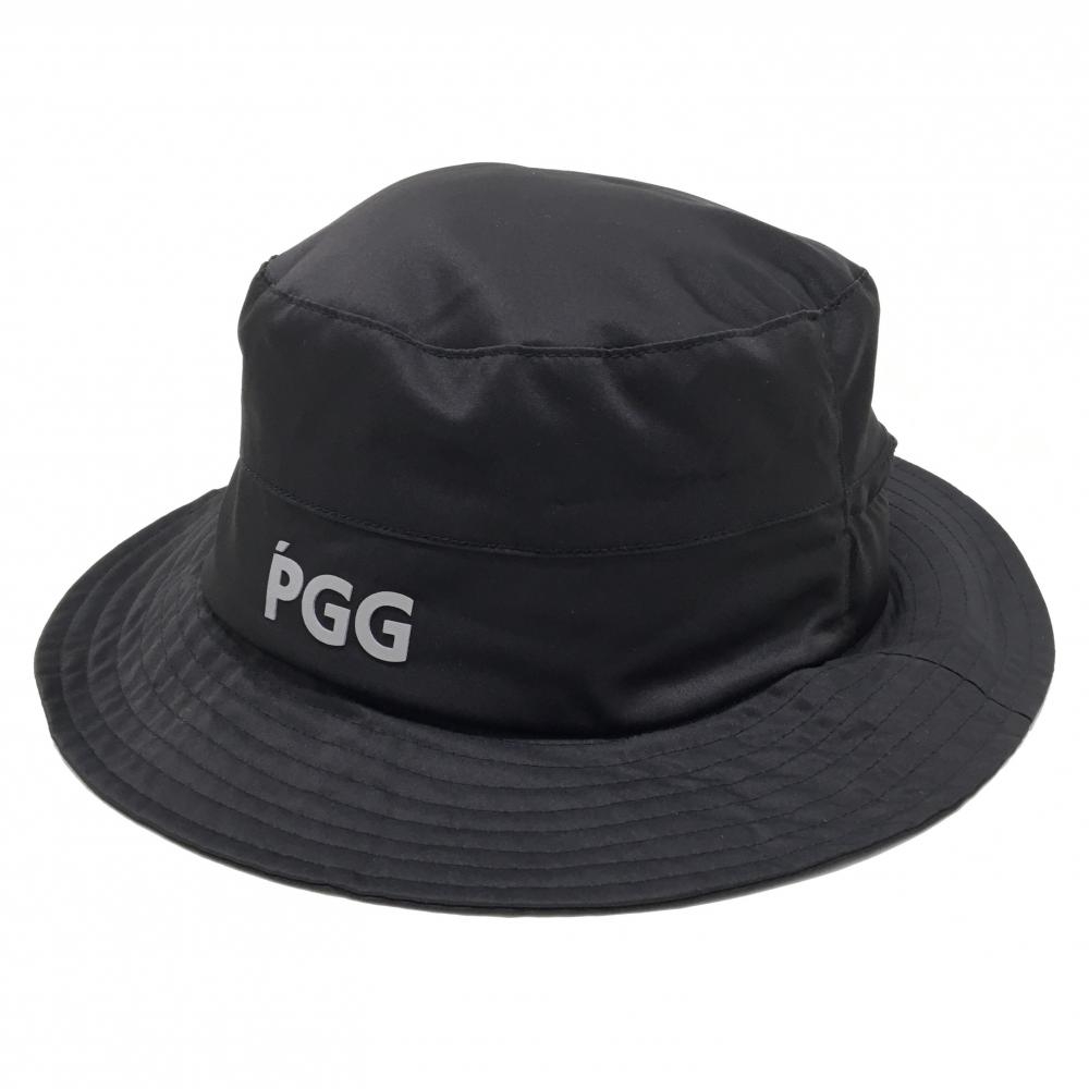 【超美品】PGGパーリーゲイツ バケットハット 黒 裏微起毛 ダイヤル式調節 FR   ゴルフウェア 2024年モデル PEARLY GATES