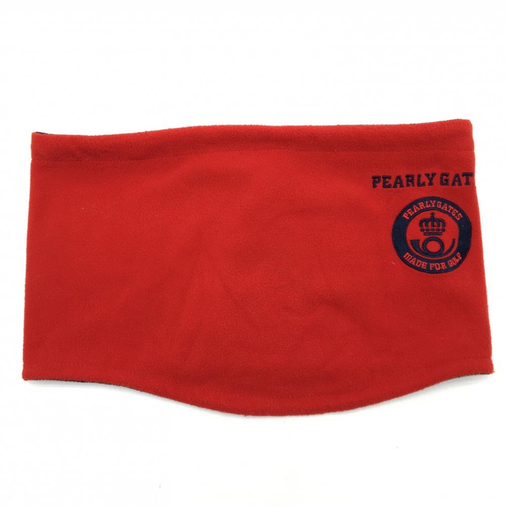 パーリーゲイツ ネックウォーマー レッド 裏黒 ドローコード  FR  ゴルフウェア PEARLY GATES