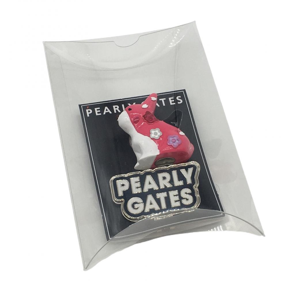 【新品】パーリーゲイツ マグネット式クリップマーカー ピンク ロゴゴルフ PEARLY GATES 画像