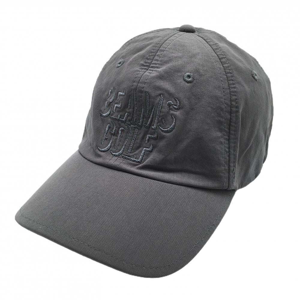【美品】ビームスゴルフ キャップ グレー ロゴ刺しゅう 色褪せ少   ゴルフウェア BEAMS GOLF