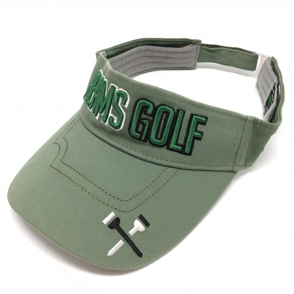 ビームスゴルフ サンバイザー カーキ 立体ロゴ刺しゅう    ゴルフウェア BEAMS GOLF