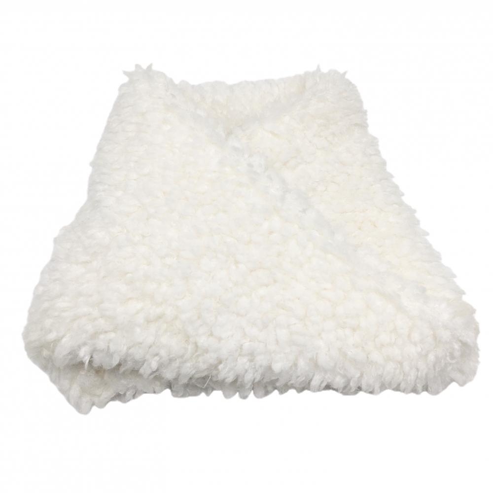 【美品】ビームスゴルフ ボアネックウォーマー 白 フェイクファー   ゴルフウェア BEAMS GOLF