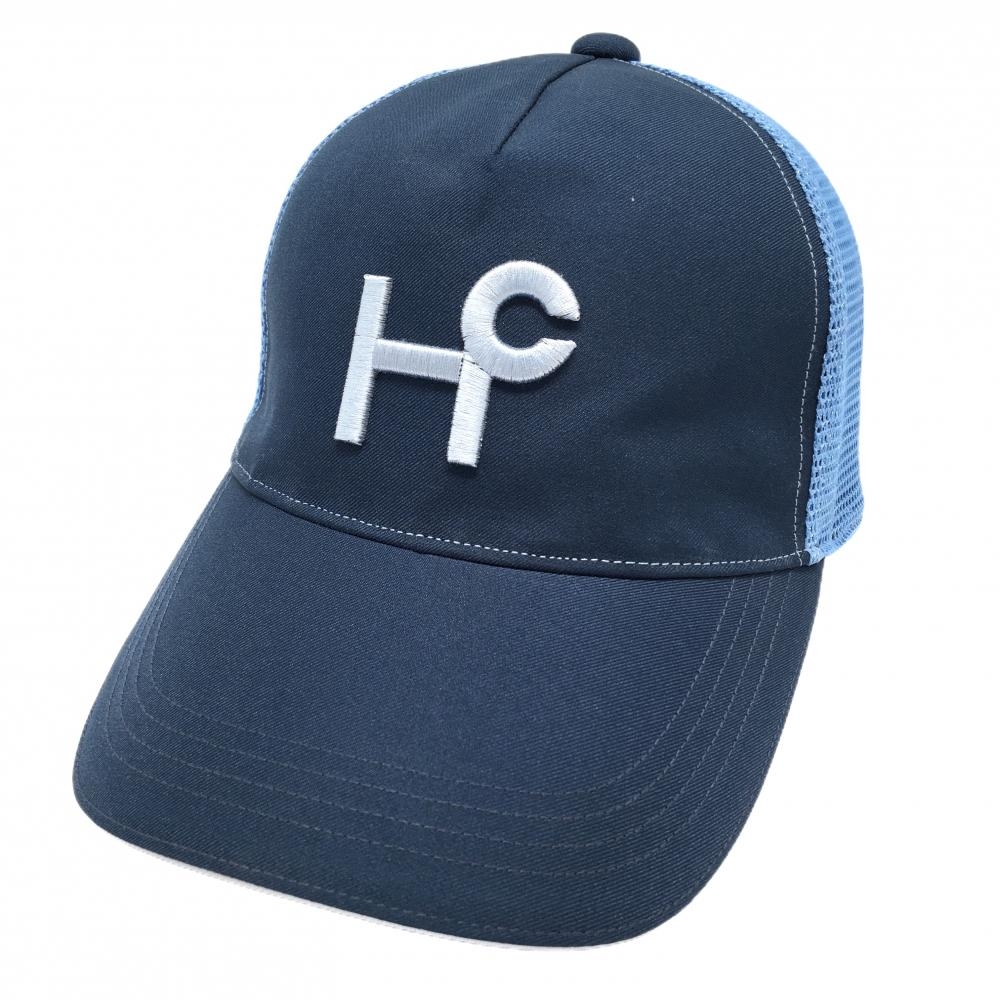 【超美品】ヒールクリーク メッシュキャップ  ネイビー×ライトブルー 50   ゴルフウェア Heal Creek