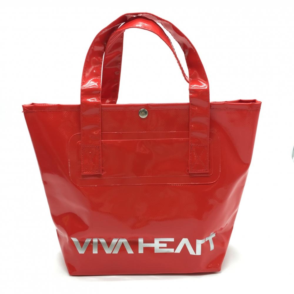 【美品】ビバハート カートバッグ レッド エナメル 内ポケット付ゴルフ VIVA HEART