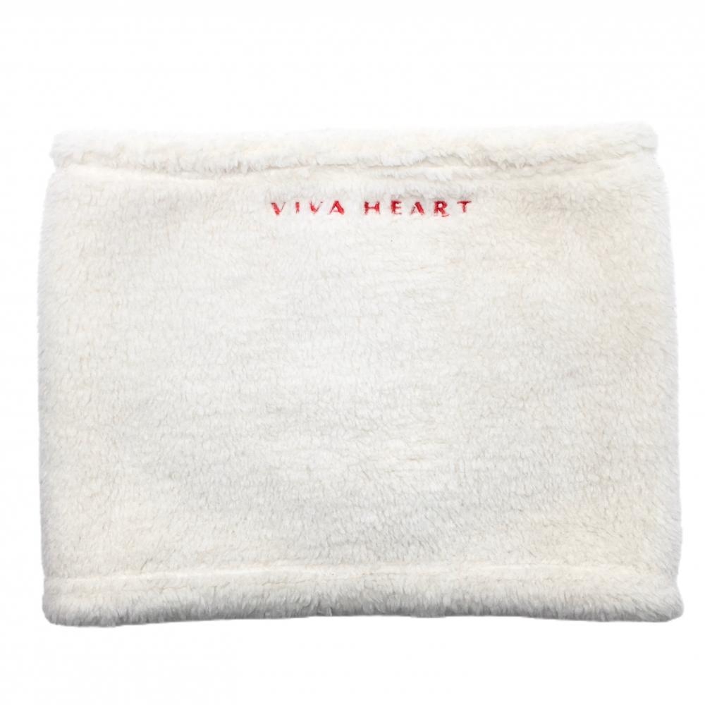 【新品】ビバハート ネックウォーマー 白 ボア フリース ドローコード 99  ゴルフウェア VIVA HEART