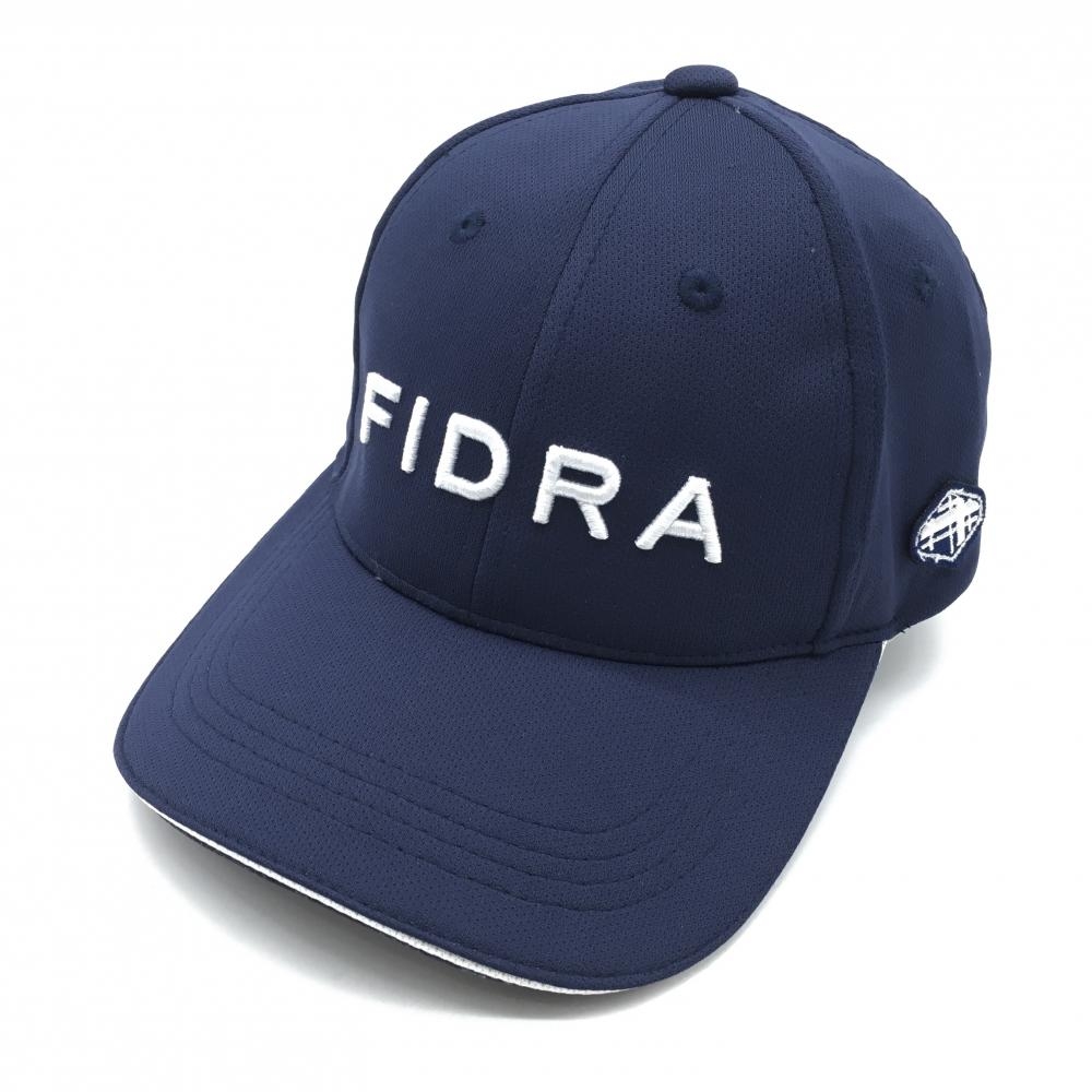 【新品】フィドラ キャップ ネイビー×白 立体ロゴ刺しゅう FREE ゴルフウェア FIDRA 画像