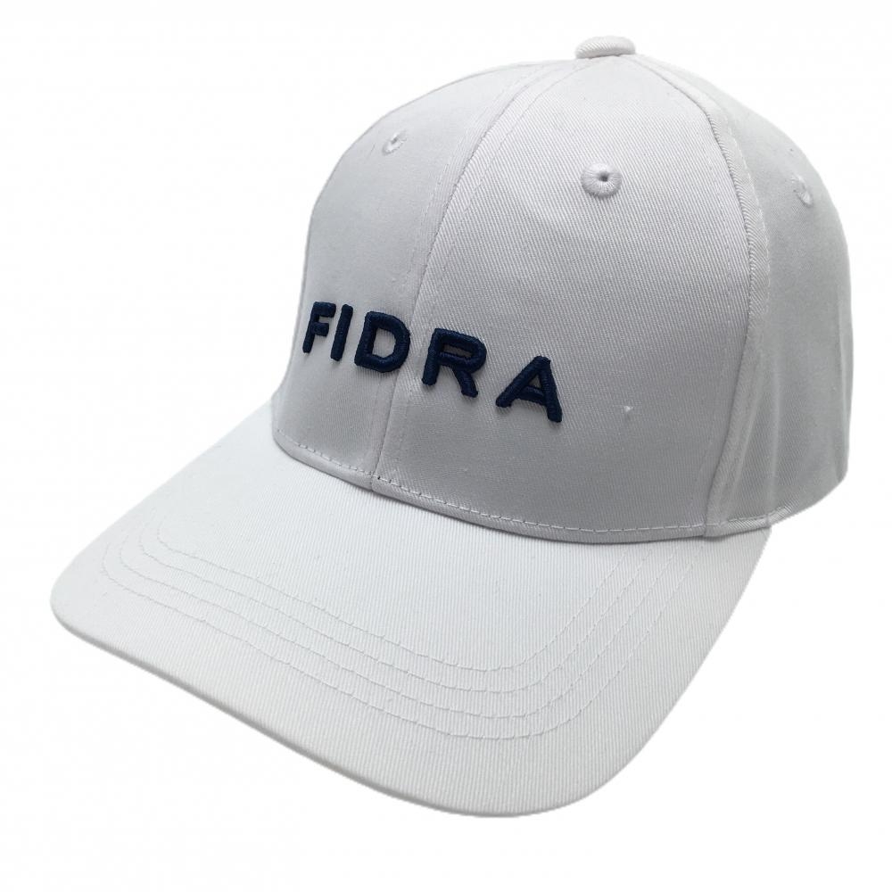 【新品】フィドラ キャップ 白×ネイビー 立体ロゴ 吸汗速乾   ゴルフウェア FIDRA