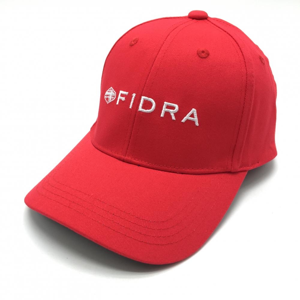 【新品】フィドラ キャップ レッド 吸汗速乾 綿100％ FREE   ゴルフウェア FIDRA