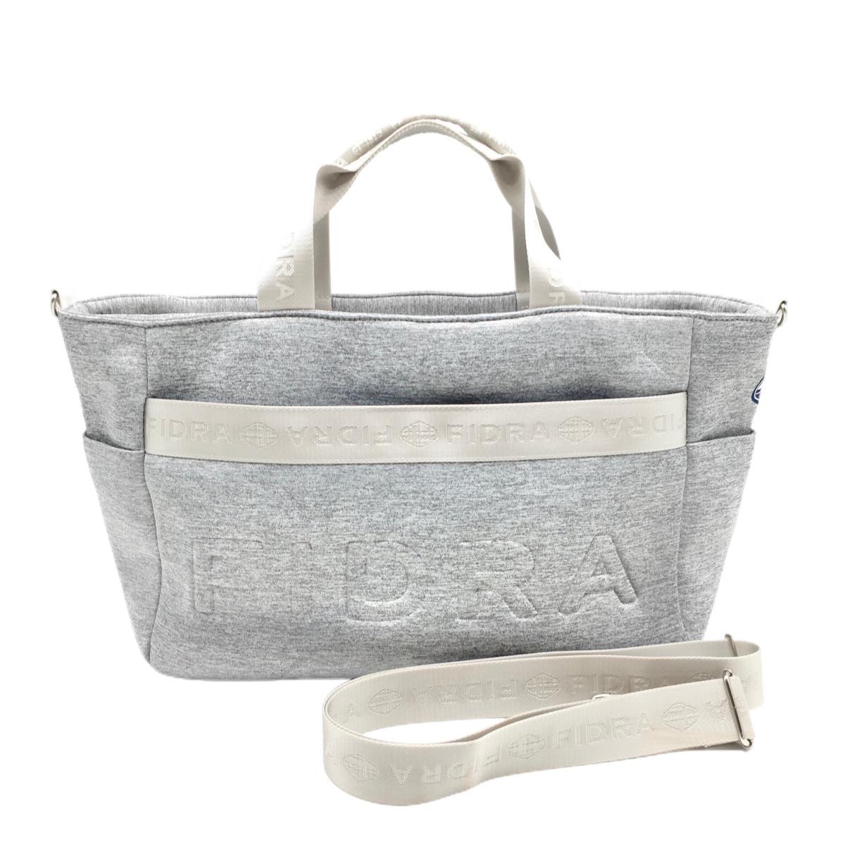 フィドラ 2WAYボストンバッグ 杢グレー 複数ポケット ショルダーストラップ着脱可  ゴルフ FIDRA