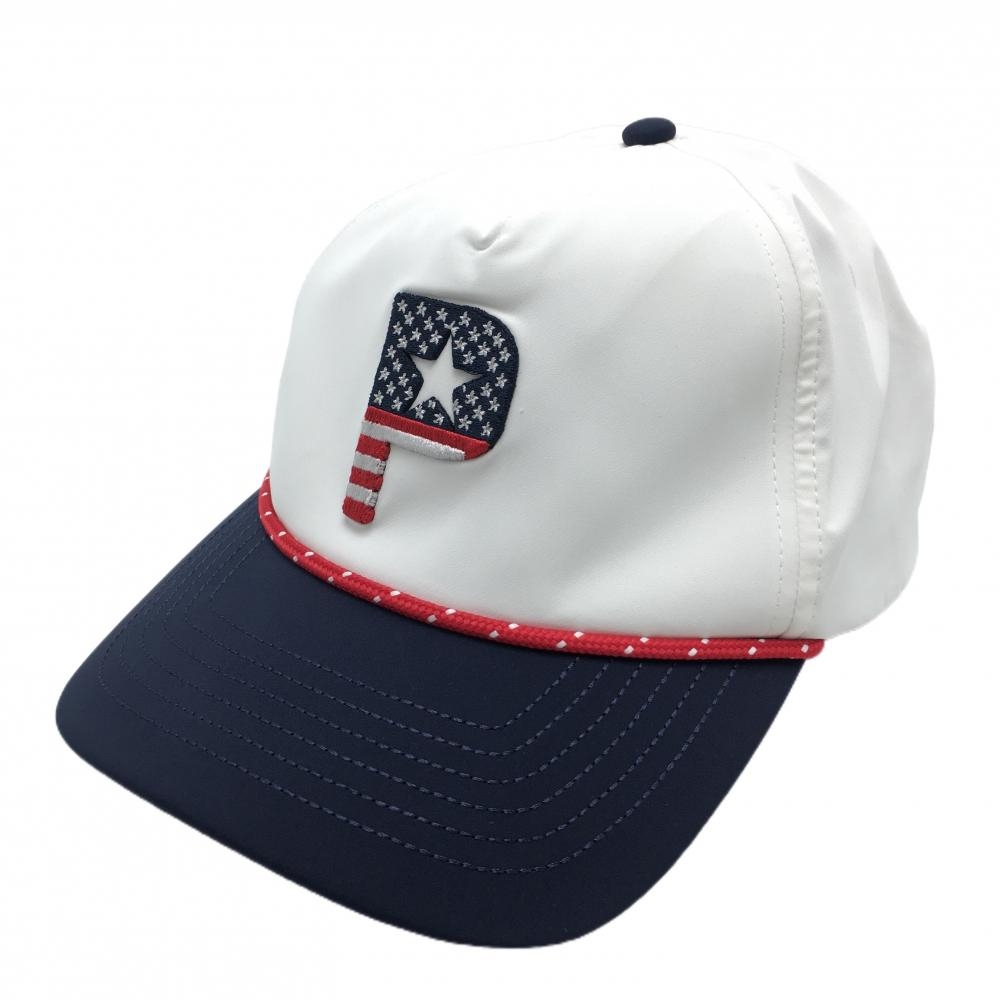 【新品】プーマ キャップ 白×ネイビー 星条旗柄ロゴ  adult   ゴルフウェア 2025年モデル PUMA