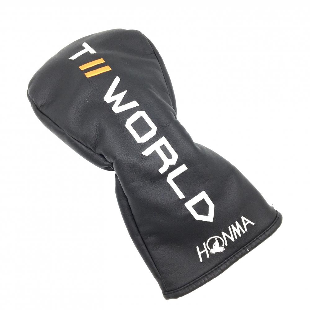【美品】ホンマ ヘッドカバー(DR) 黒×白 ロゴ刺しゅう ドライバー ゴルフ HONMA
