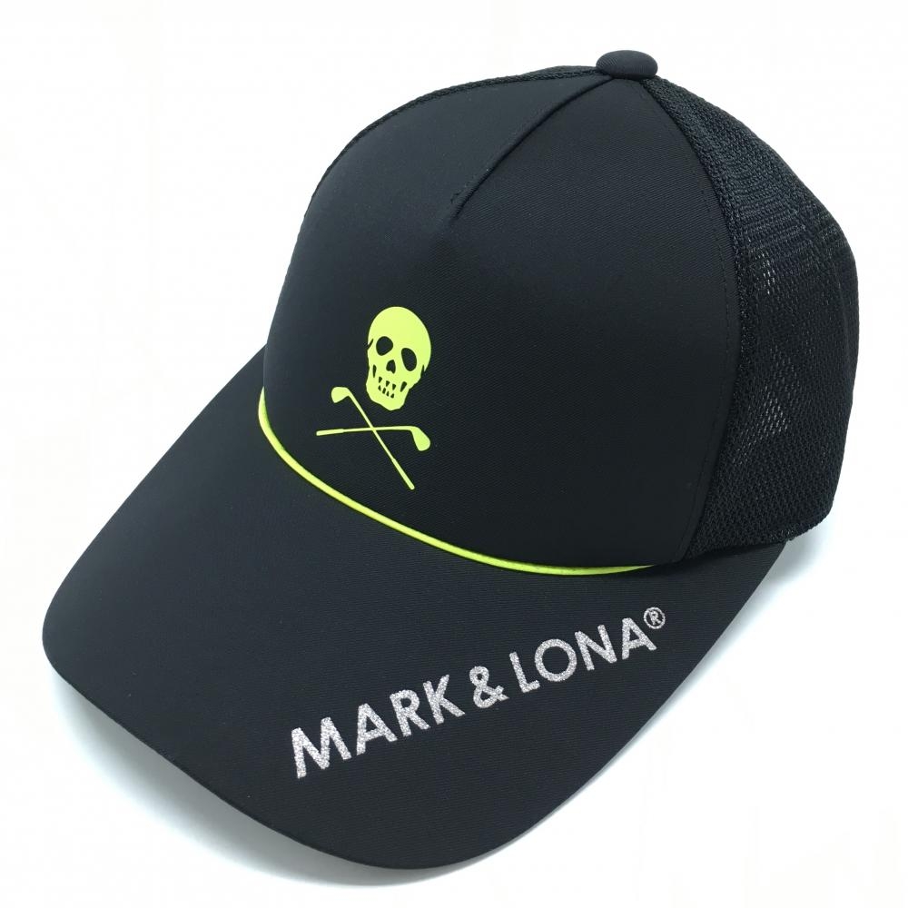【美品】マークアンドロナ メッシュキャップ 黒 スカル M   ゴルフウェア 2024年モデル MARK＆LONA