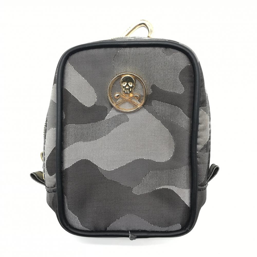 【美品】マークアンドロナ スコープケース ダークブラウン系 迷彩 カモフラ ポーチ 内ポケット・カラビナ付 ゴルフ MARK＆LONA