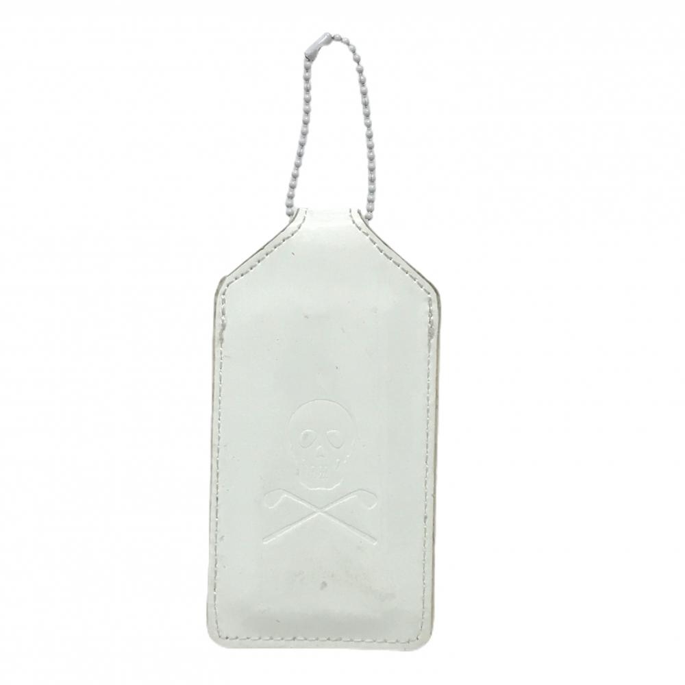 マークアンドロナ ネームプレートケース 白 スカル ボールチェーン キーホルダー ゴルフ MARK＆LONA