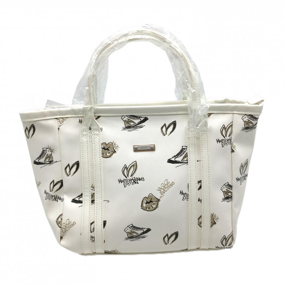 【新品】マスターバニー カートバッグ 白×グレー 総柄 ロゴ  ゴルフ 2024年モデル MASTER BUNNY EDITION