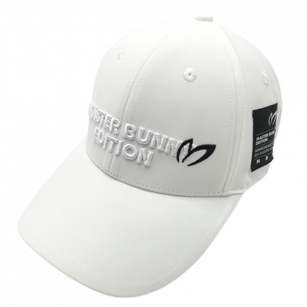 【美品】マスターバニー キャップ 白×黒 立体ロゴ刺しゅう FR   ゴルフウェア MASTER BUNNY EDITION