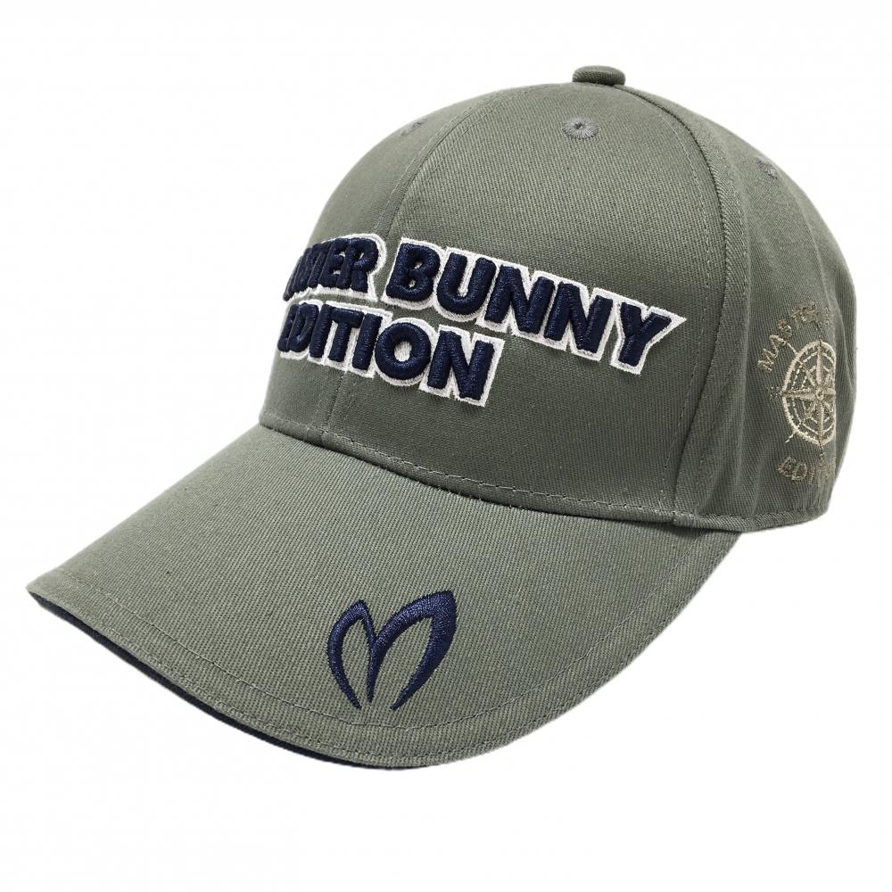 【超美品】マスターバニー キャップ　カーキ×ネイビー 立体ロゴ刺しゅう  FR   ゴルフウェア MASTER BUNNY EDITION