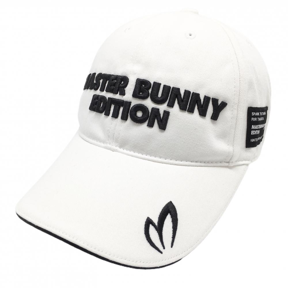 マスターバニー キャップ 白×黒 立体ロゴ刺しゅう  FR   ゴルフウェア MASTER BUNNY EDITION