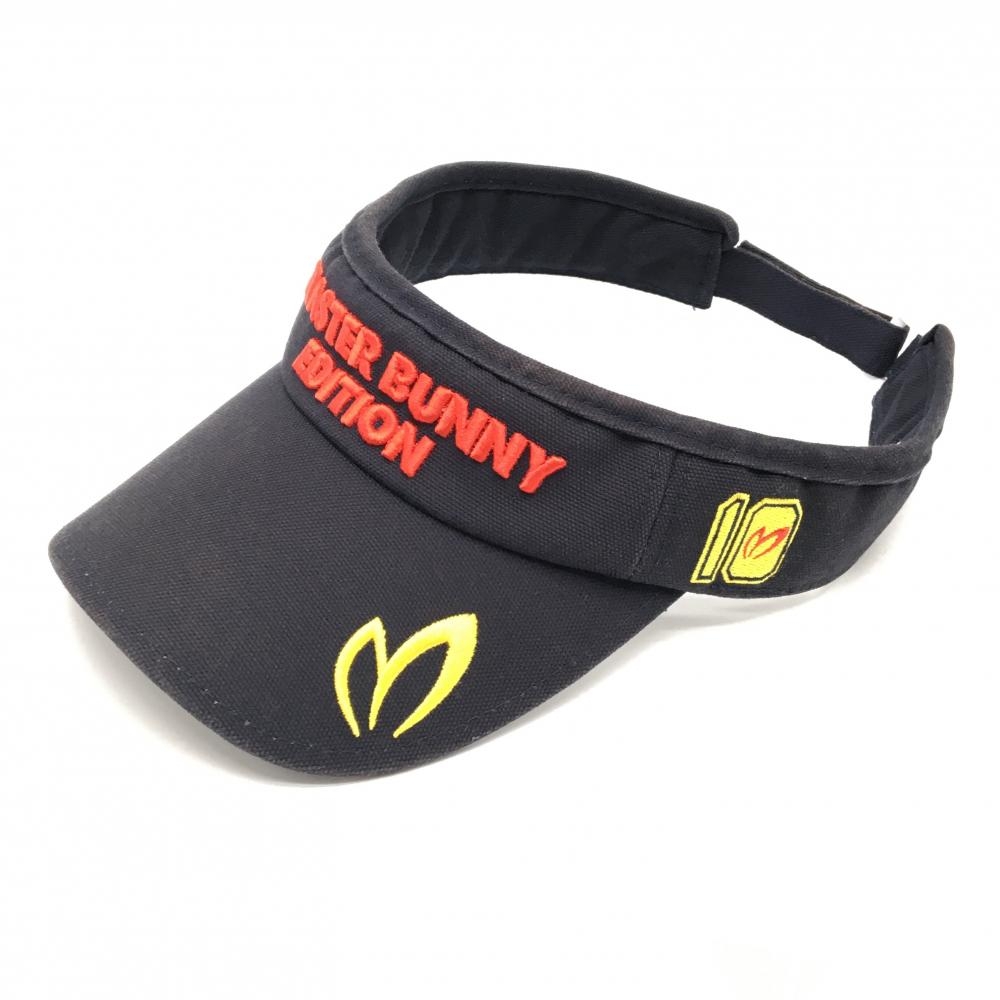 マスターバニー サンバイザー ネイビー×レッド ロゴ刺しゅう FR   ゴルフウェア MASTER BUNNY EDITION