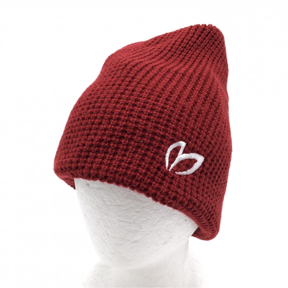 【超美品】マスターバニー ニット帽 レッド ロゴ刺しゅう FR   ゴルフウェア MASTER BUNNY EDITION