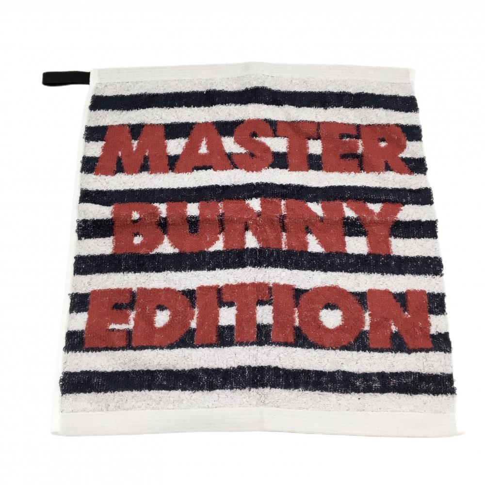 【新品】マスターバニー ハンドタオル 白×ネイビー×レッド ボーダー 日本製 FR ゴルフ MASTER BUNNY EDITION