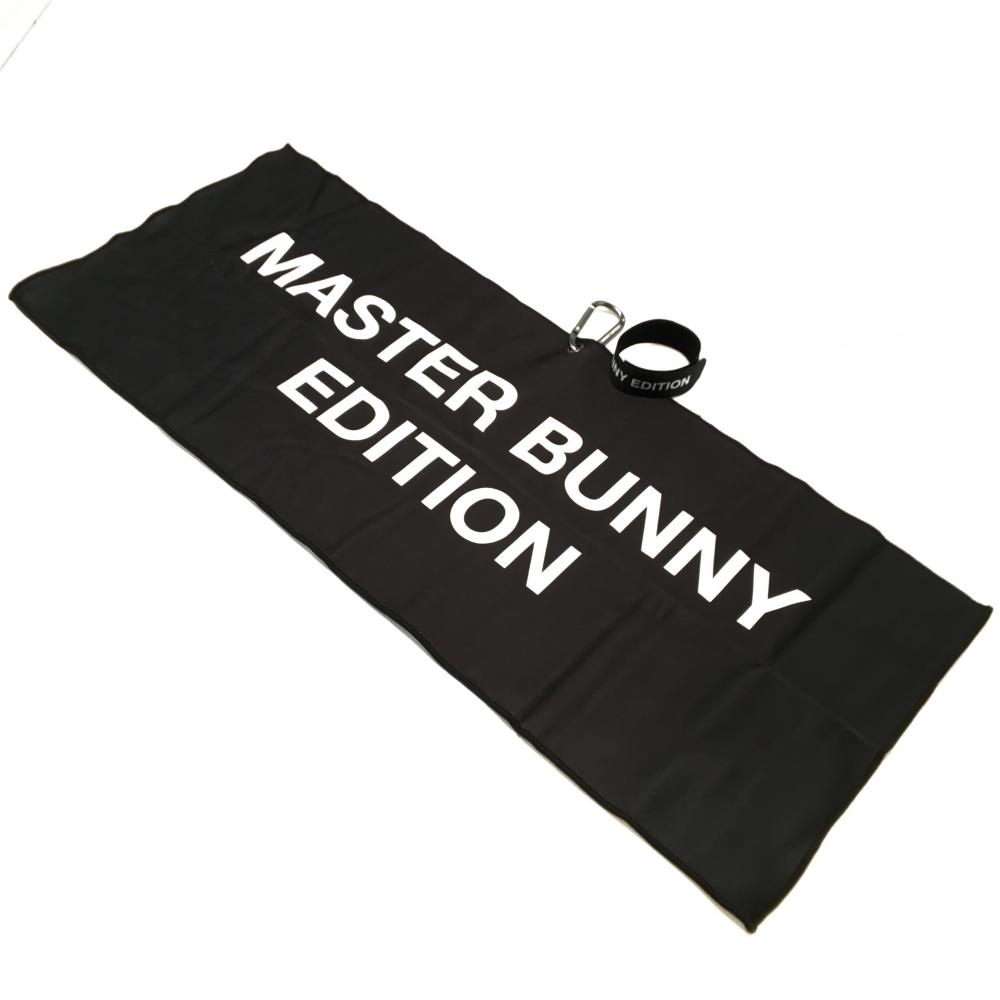 【未使用品】マスターバニー タオル 黒×白 カラビナ付 ノベルティ ゴルフ MASTER BUNNY EDITION