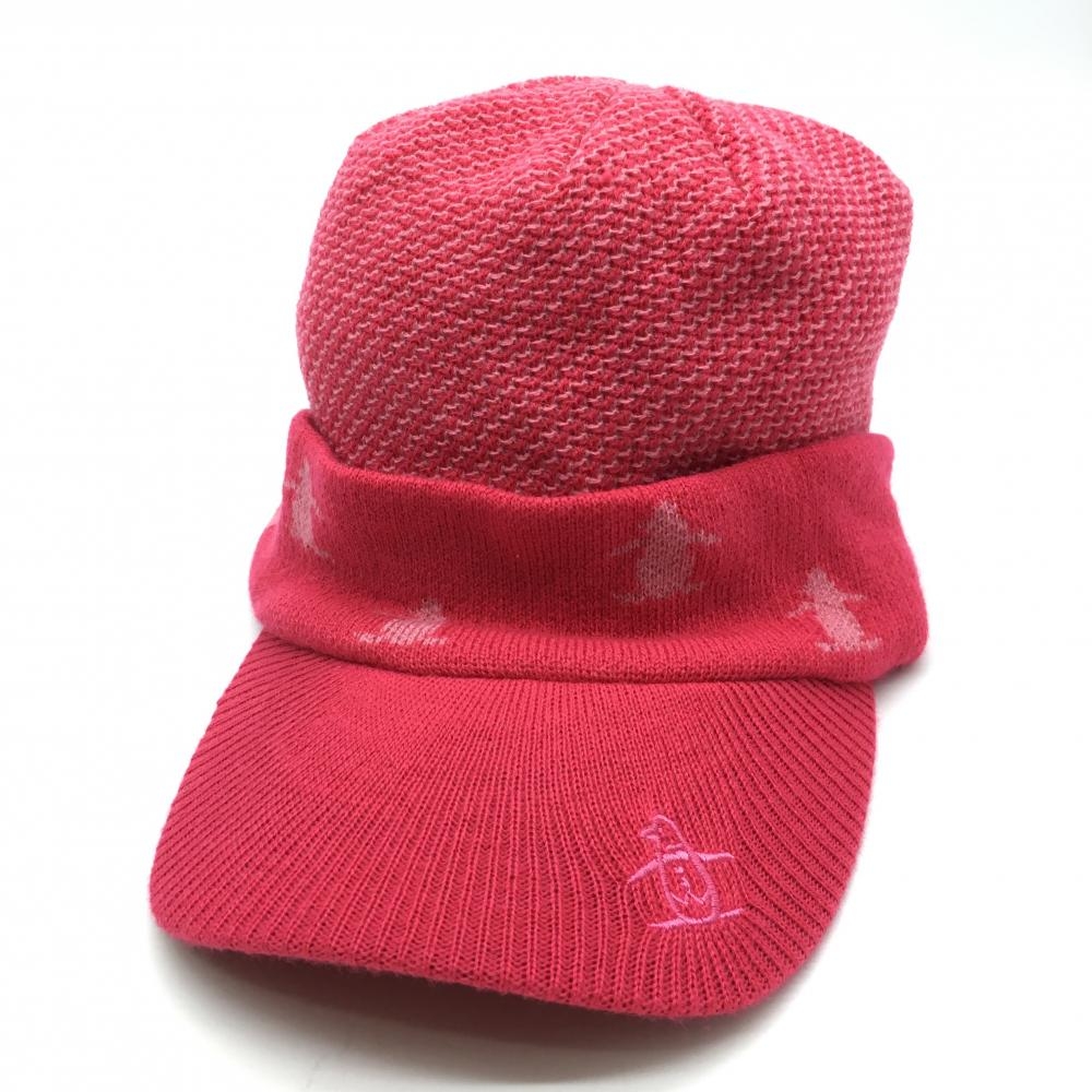 マンシングウェア ニットキャップ ピンク×ライトピンク ロゴ刺しゅう  F(55-59cm) ゴルフウェア Munsingwear 画像