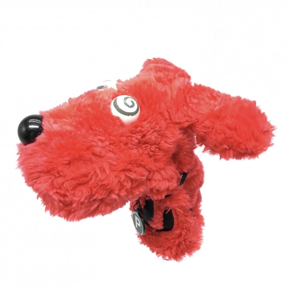【美品】MUスポーツ ヘッドカバー(UT) レッド×黒 ユーティリティ ドッグ ぬいぐるみゴルフ M・U SPORTS