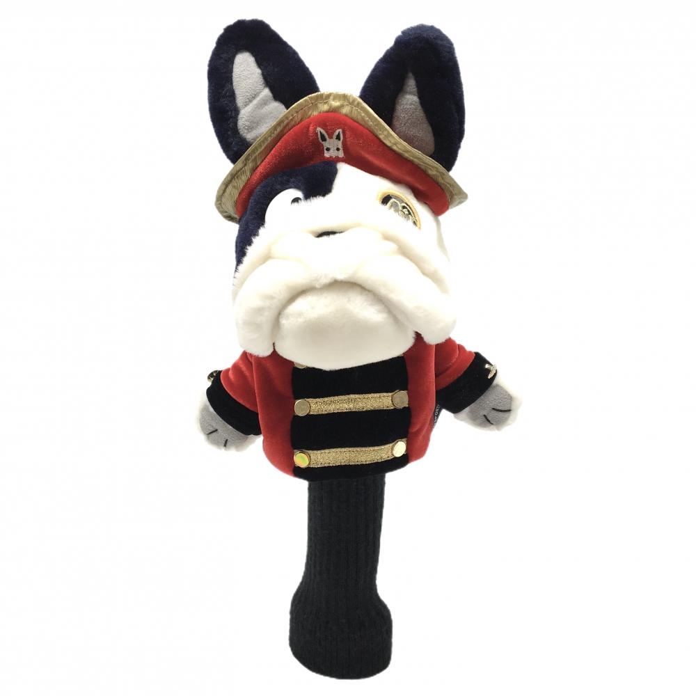 MUスポーツ ヘッドカバー(FW) レッド×ネイビー フレンチブルドッグ ぬいぐるみ パイレーツ ゴルフ M・U SPORTS