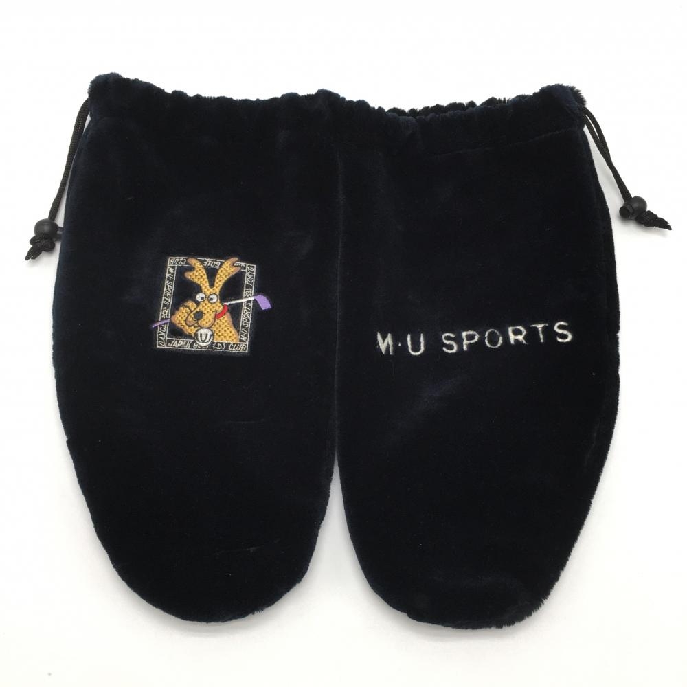 【超美品】MUスポーツ シューズケース 黒×白 ボア セパレートゴルフ M・U SPORTS