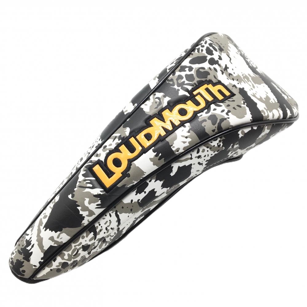 【超美品】ラウドマウス ヘッドカバー(DR) 白×黒×グレー レオパードタイガー 総柄 ドライバー ゴルフ LOUDMOUTH