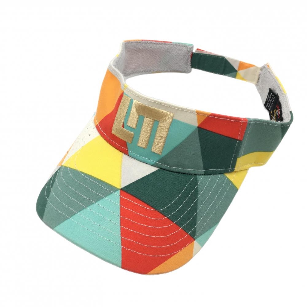 ラウドマウス サンバイザー 白×マルチカラー   ゴルフウェア LOUDMOUTH