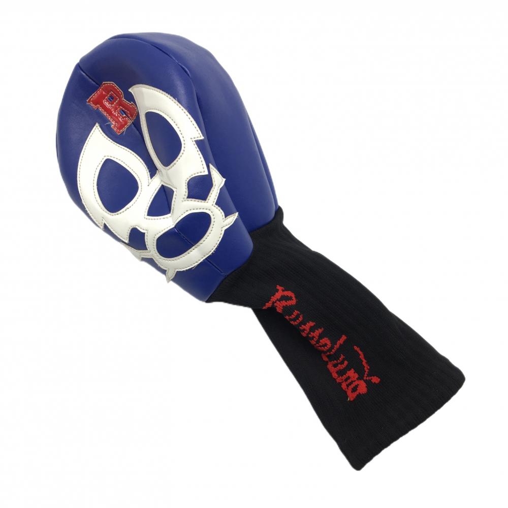 【美品】ラッセルノ ヘッドカバー(DR) ブルー×白 ルチャマスク ドライバー ゴルフ RUSSELUNO