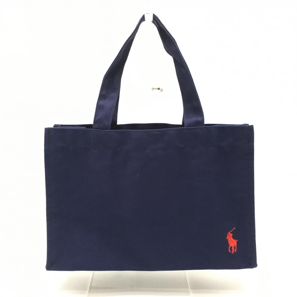 【未使用品】ラルフローレン ミニトートバッグ ネイビー ロゴレッド ゴルフ Ralph Lauren