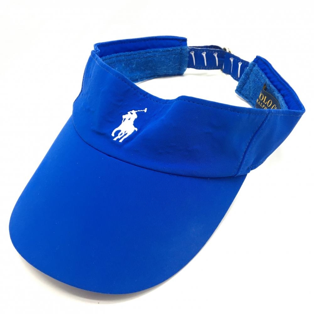 ポロゴルフ サンバイザー ブルー ロゴ刺しゅう    ゴルフウェア Ralph Lauren