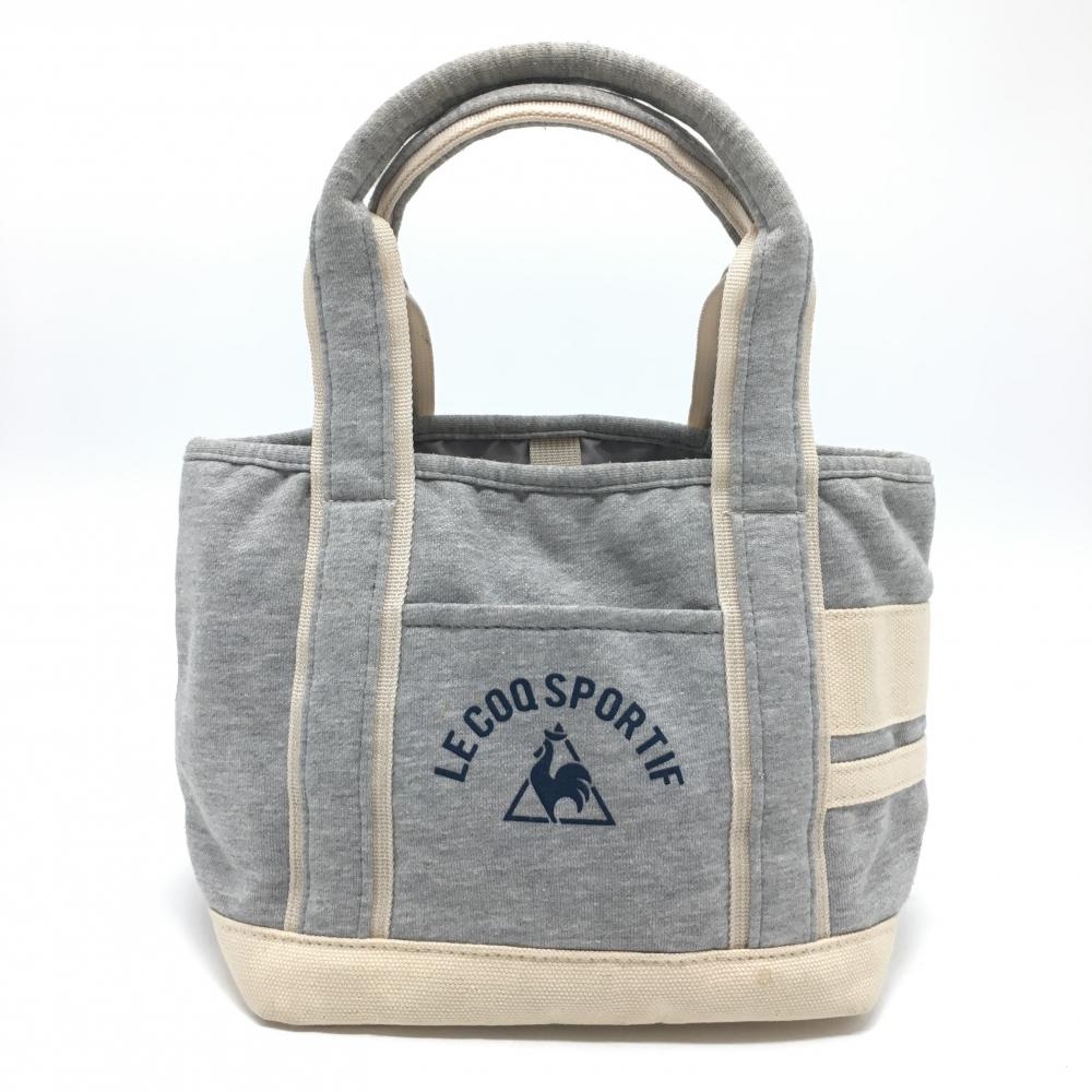 ルコック カートバッグ 杢グレー×ベージュ 内外ポケット付 Fゴルフ le coq sportif