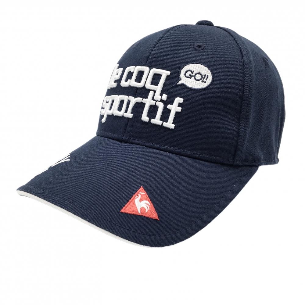 ルコック キャップ ネイビー×白 複数刺しゅう  F(55-57cm)   ゴルフウェア le coq sportif