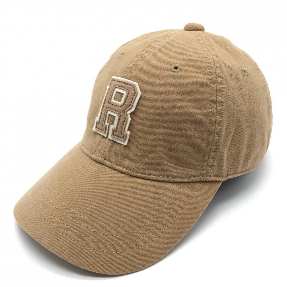 【美品】ロサーセン キャップ ベージュ ロゴ 表微起毛 50   ゴルフウェア Rosasen