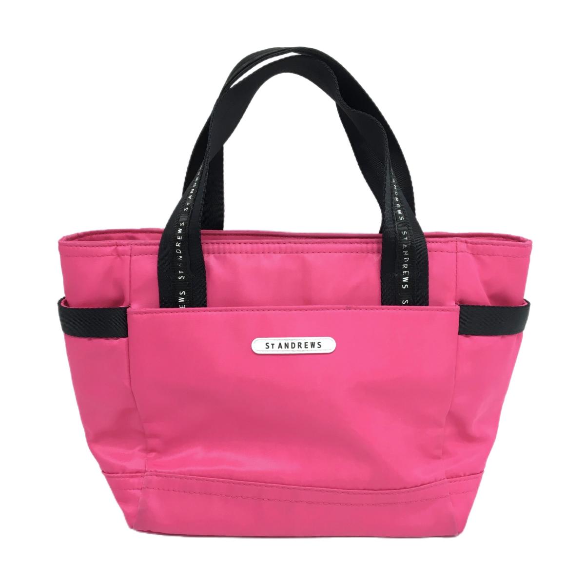 セントアンドリュース カートバッグ ピンク×黒 内外ポケット ゴルフ St ANDREWS