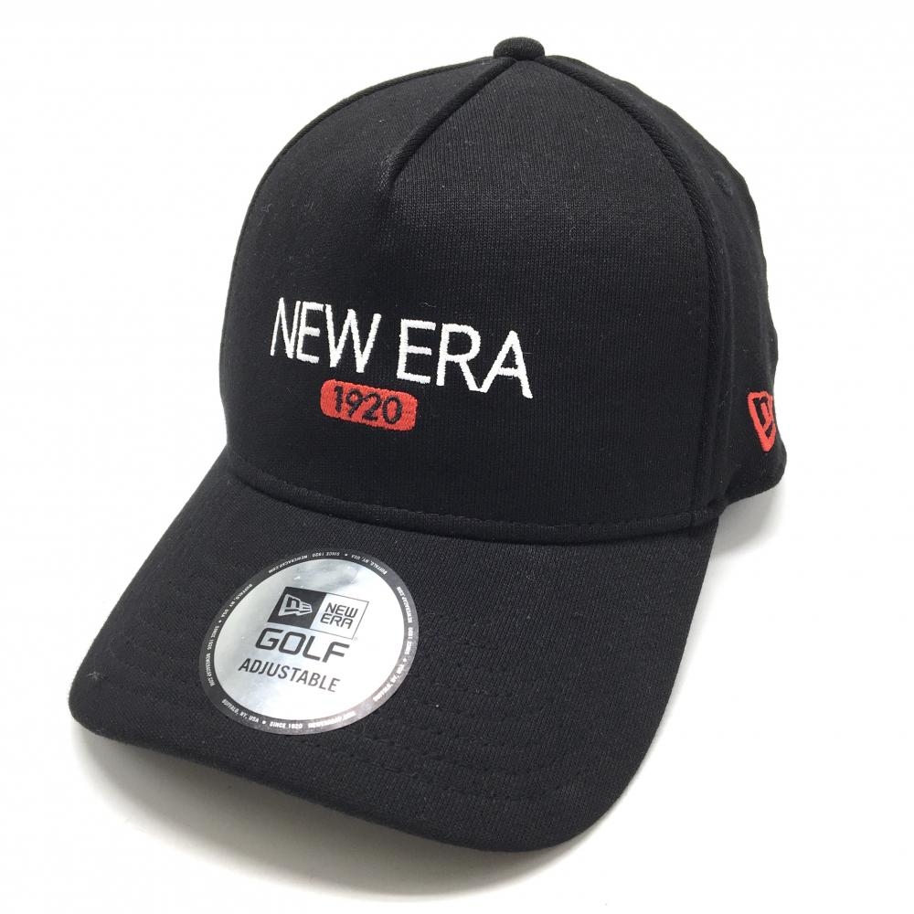 【新品】ニューエラ キャップ 黒×白 ロゴ刺しゅう 抗菌 スウェットバンド   ゴルフウェア New Era